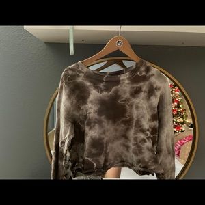 windsor acid wash cropped sweater